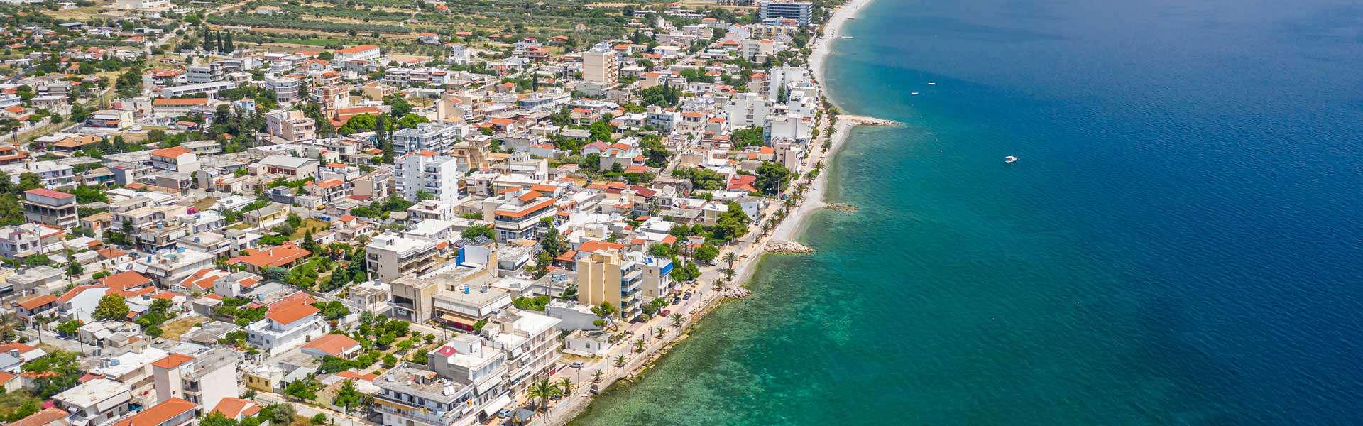 Άγιοι Θεόδωροι - Πανοραμική θέα Άγιοι Θεόδωροι Δήμος Λουτρακίου