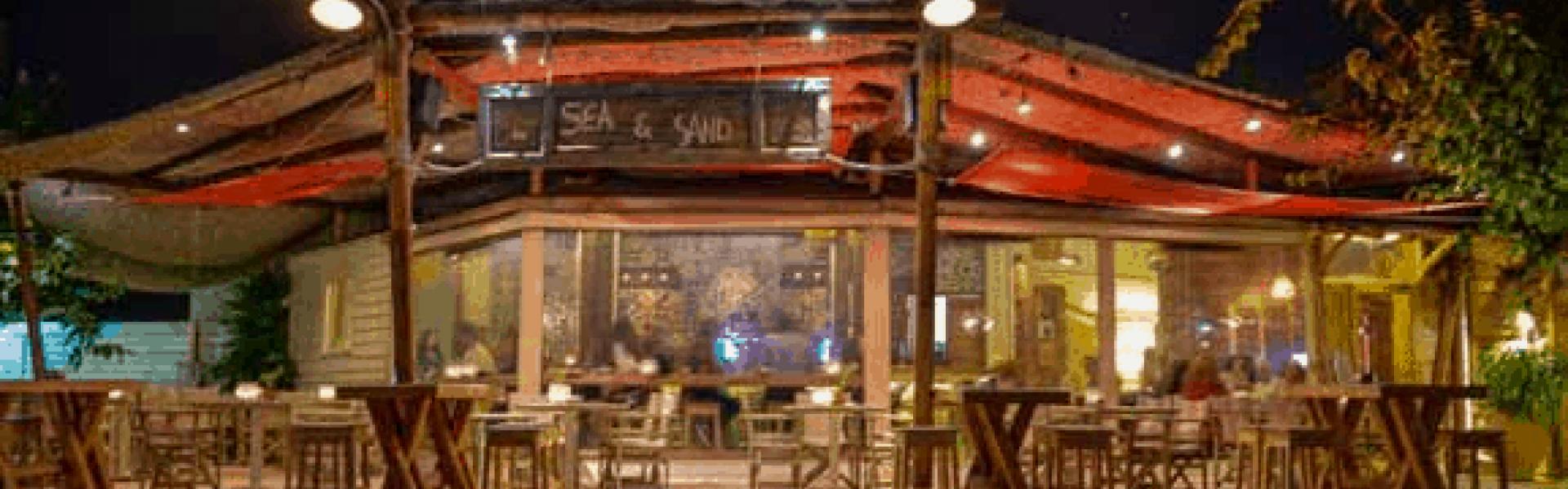 sea and sand night view