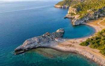 Παραλία Μυλοκοπή πανοραμική φωτογραφία