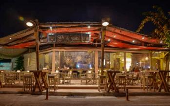 sea and sand night view